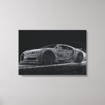 Monochrome Snelheid | Automobil Kunst (61 cm x 40,