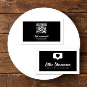 Monochrome Social Media Manager QR-code Visitekaartje