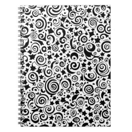 Monochrome spiraalcirkels Notitieboek