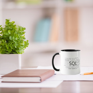 Monochrome SQL-database woordwolk Mok