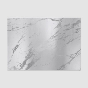 Monochrome steen Silver Grey Metallic Marble Tissuepapier