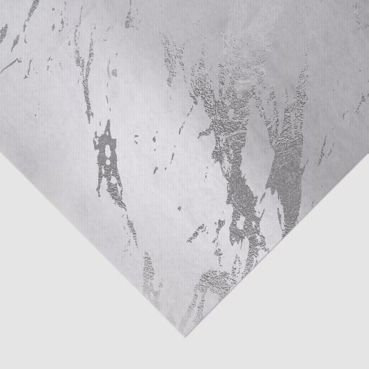 Monochrome steen Silver Grey Metallic Marble Tissuepapier (Detail)
