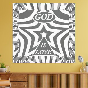 Monochrome Ster Canvas Print: Elegante Zwart Wit Afdruk