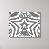 Monochrome Ster Canvas Print: Elegante Zwart Wit Afdruk (Voorkant)