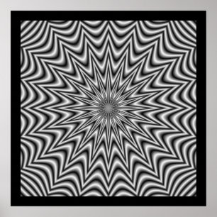 Monochrome ster-Poster Poster