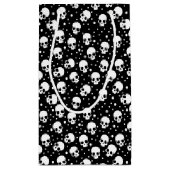 Monochrome stip van de polka klein cadeauzakje (Achterkant)