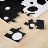 Monochrome stip van de polka legpuzzel (Zijkant)