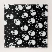 Monochrome stip van de polka legpuzzel (Horizontaal)