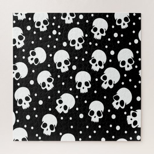 Monochrome stip van de polka legpuzzel (Verticaal)