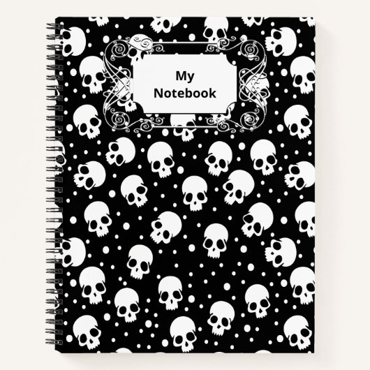 Monochrome stip van de polka notitieboek (Voorkant)