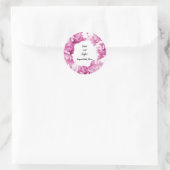 Monochrome stoffige roze trouwkrans sticker (Tas)