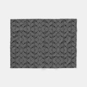 Monochrome Streep Blok Dekbed Fleece Deken (Voorkant (Horizontaal))