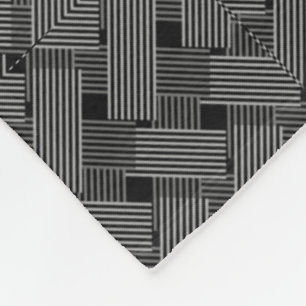 Monochrome Streep Blok Dekbed Fleece Deken