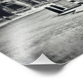 Monochrome Street Uitzicht Ancient City Road Europ Foto Afdruk (Hoek)