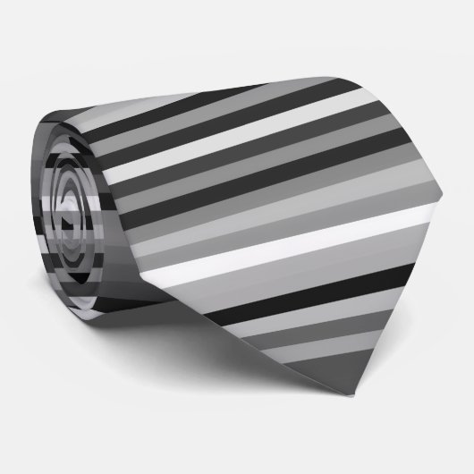 Monochrome strip stropdas (Opgerold)