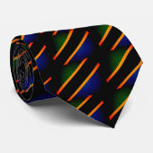 Monochrome Tanzania Flag Stropdas (Opgerold)