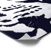 Monochrome tijger met Raven Poster (Hoek)