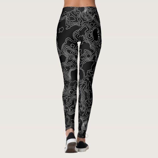 Monochrome topografische Leggings (Achterkant)