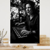 Monochrome Totale Razernij Gaming Room Poster (Keuken)