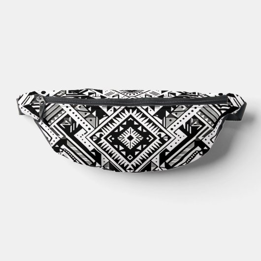 Monochrome Tribal - Bold Symmetrie in zwart Heuptasje (Liggend)