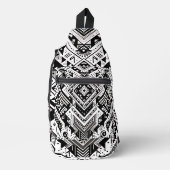 Monochrome Tribal - Bold Symmetrie in zwart Sling Bag (Voorkant)