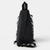 Monochrome Tribal - Bold Symmetrie in zwart Sling Bag (Achterkant)