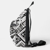 Monochrome Tribal - Bold Symmetrie in zwart Sling Bag (Rechts)