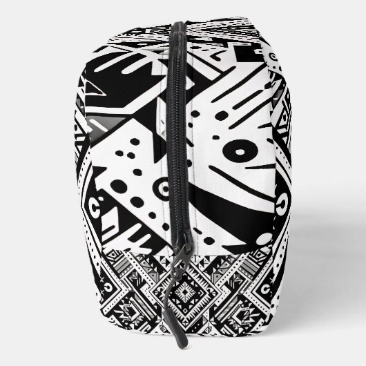 Monochrome Tribal - Bold Symmetrie in zwart Toilettasje (Rechts)