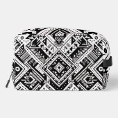 Monochrome Tribal - Bold Symmetrie in zwart Toilettasje (Achterkant)