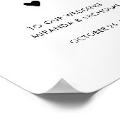 Monochrome trouwwelkomstbord | poster voor weddens (Hoek)