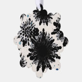 Monochrome Tuin: Zwart-wit Abstract Ornament Kaart (Links)