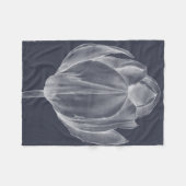 Monochrome Tulip I Fleece Deken (Voorkant (Horizontaal))