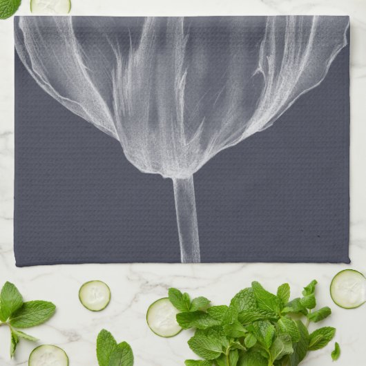 Monochrome Tulip I Theedoek (Gevouwen)