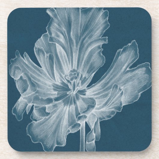Monochrome Tulip II Drankjes Onderzetter (Voorkant)