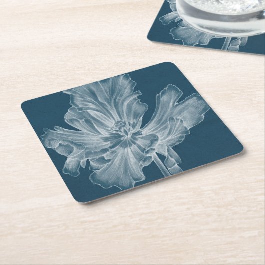 Monochrome Tulip II Kartonnen Onderzetters (Schuin)