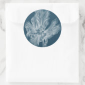 Monochrome Tulip II Ronde Sticker (Tas)