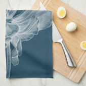 Monochrome Tulip II Theedoek (Quarter Fold)