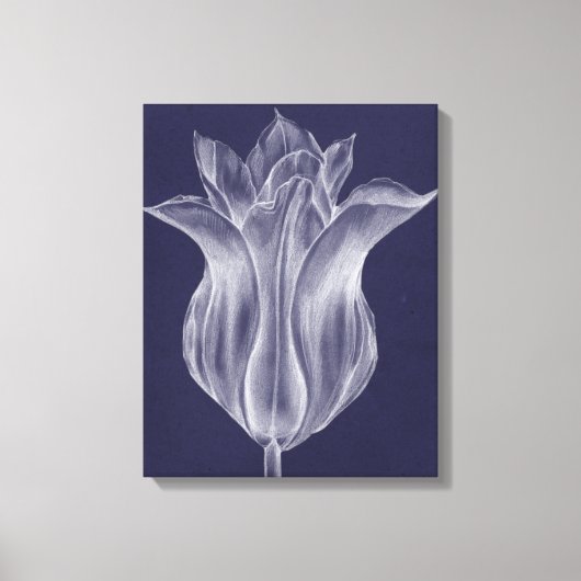 Monochrome Tulip III Canvas Afdruk (Voorkant)