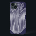 Monochrome Tulip III Case-Mate iPhone Case<br><div class="desc">Floral</div>