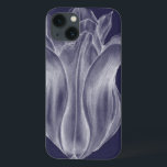 Monochrome Tulip III Case-Mate iPhone Case<br><div class="desc">Floral</div>