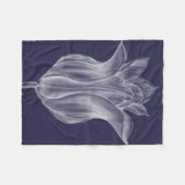 Monochrome Tulip III Fleece Deken (Voorkant (Horizontaal))