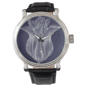 Monochrome Tulip III Horloge