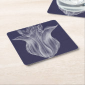 Monochrome Tulip III Kartonnen Onderzetters (Schuin)