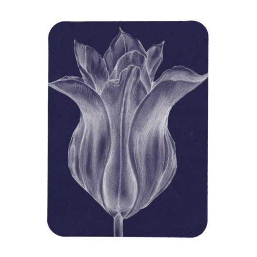 Monochrome Tulip III Magneet (Verticaal)