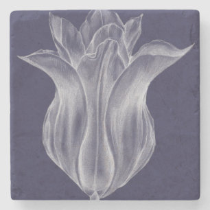 Monochrome Tulip III Stenen Onderzetter