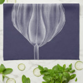 Monochrome Tulip III Theedoek (Gevouwen)