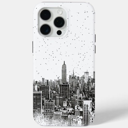 Monochrome Urban Skyline Case-Mate iPhone Case (Achterkant)