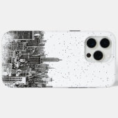 Monochrome Urban Skyline Case-Mate iPhone Case (Achterkant (horizontaal))