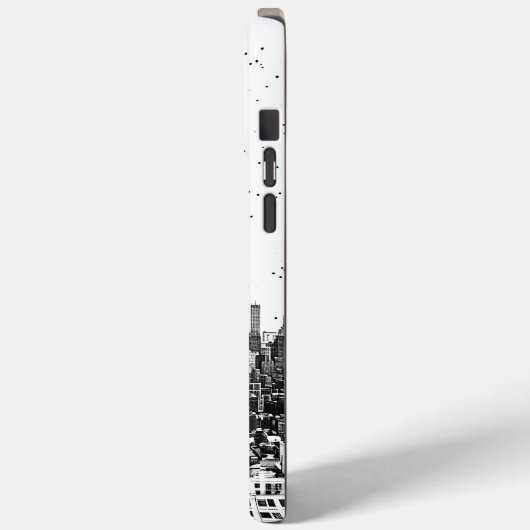Monochrome Urban Skyline Case-Mate iPhone Case (Achterkant / Links)