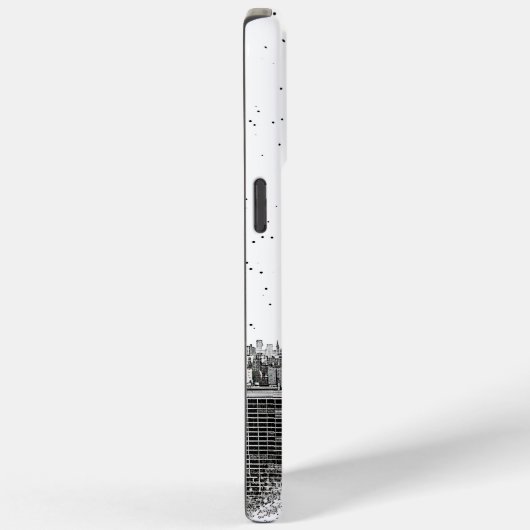 Monochrome Urban Skyline Case-Mate iPhone Case (Achterkant / Rechts)